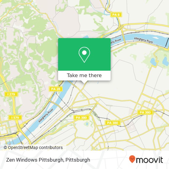Mapa de Zen Windows Pittsburgh