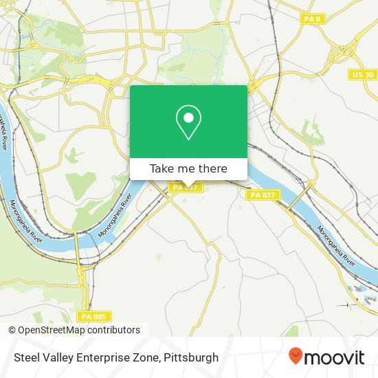 Steel Valley Enterprise Zone map