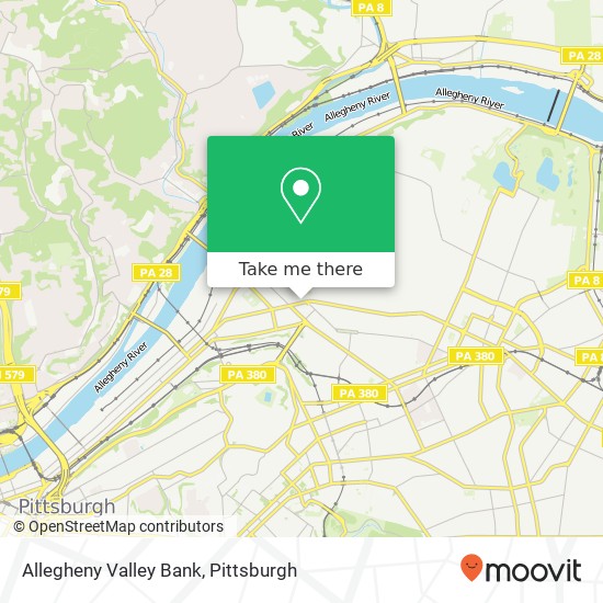 Mapa de Allegheny Valley Bank