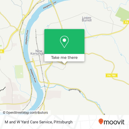 M and W Yard Care Service map