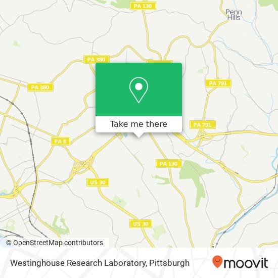 Mapa de Westinghouse Research Laboratory