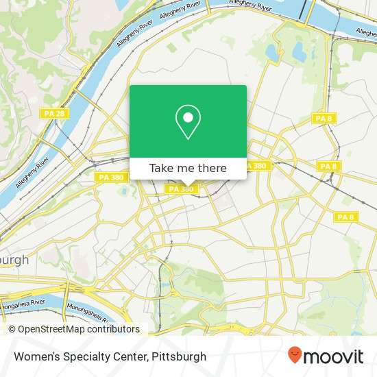 Mapa de Women's Specialty Center