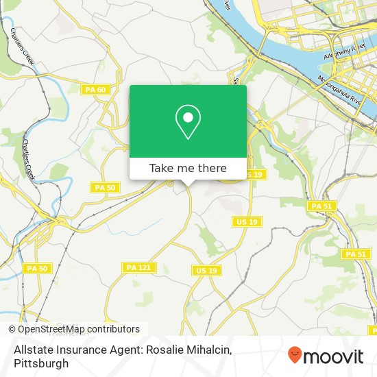 Allstate Insurance Agent: Rosalie Mihalcin map