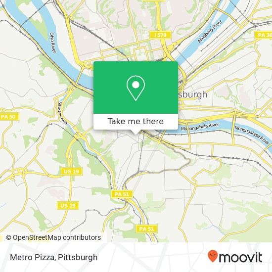 Mapa de Metro Pizza