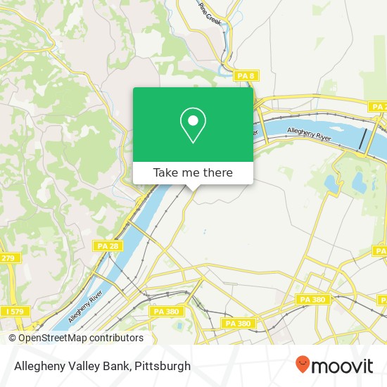 Mapa de Allegheny Valley Bank