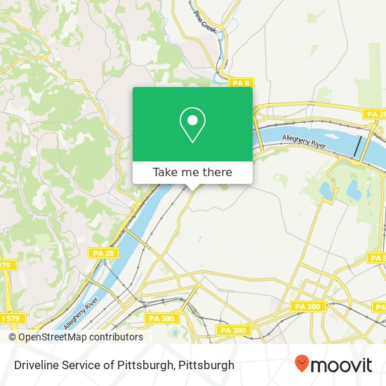 Driveline Service of Pittsburgh map