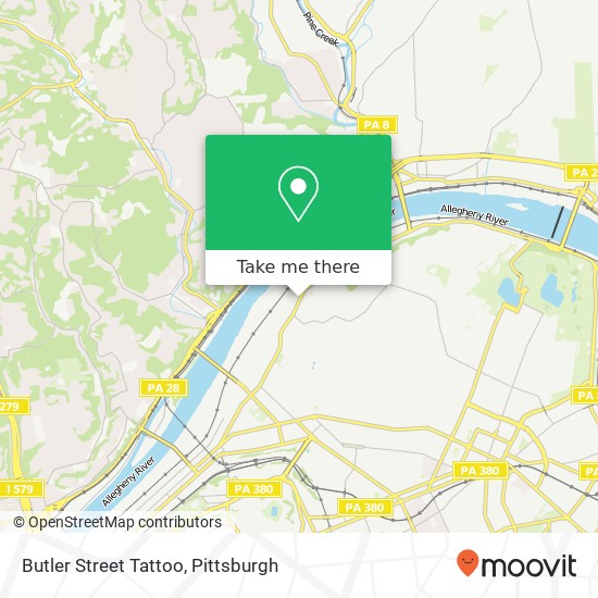 Butler Street Tattoo map