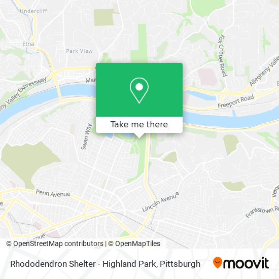 Rhododendron Shelter - Highland Park map