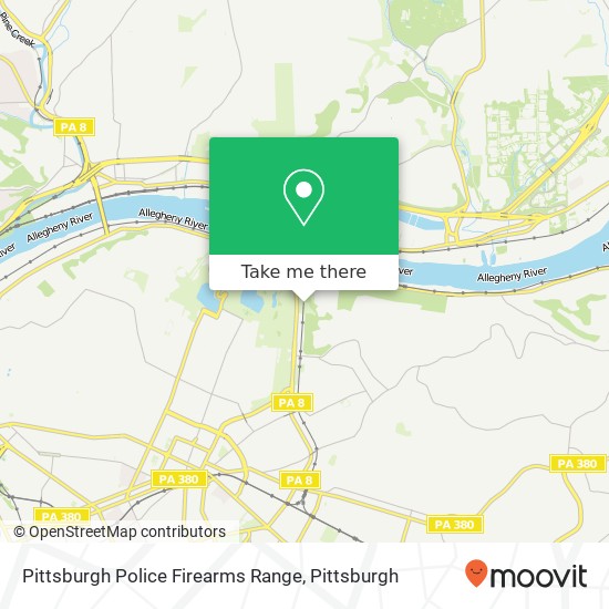 Mapa de Pittsburgh Police Firearms Range