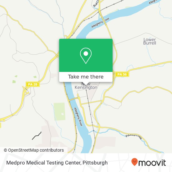 Mapa de Medpro Medical Testing Center