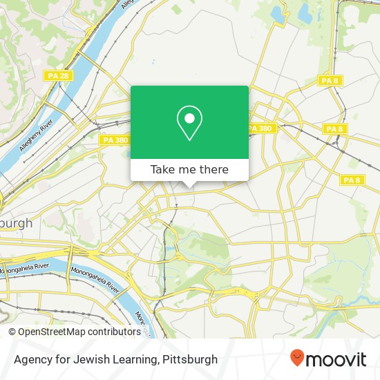 Mapa de Agency for Jewish Learning