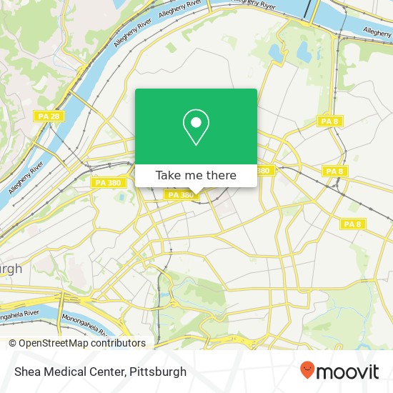 Mapa de Shea Medical Center