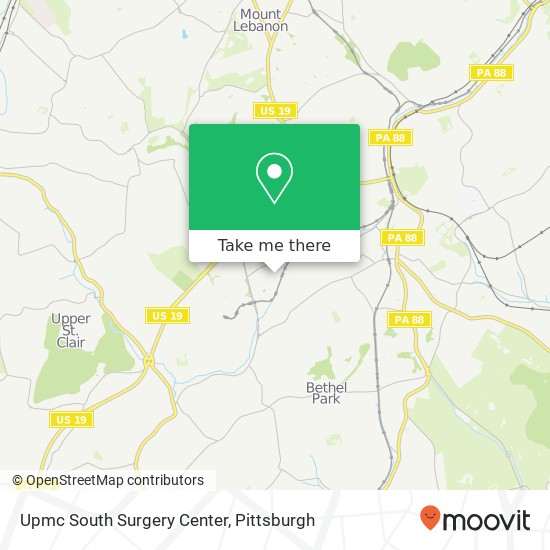 Upmc South Surgery Center map