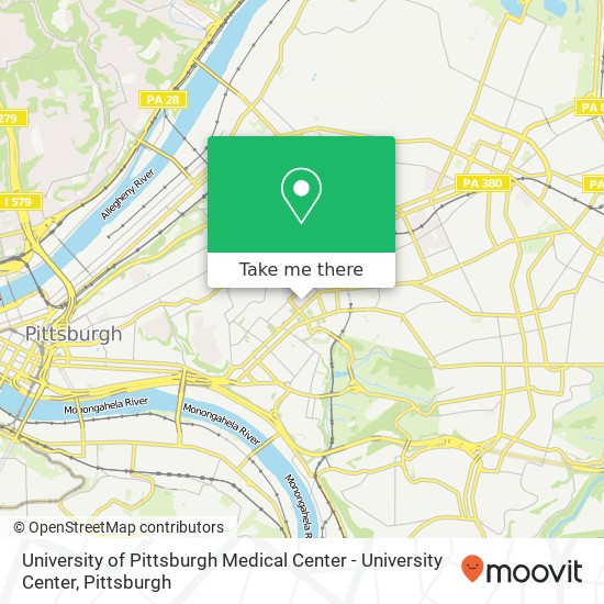 University of Pittsburgh Medical Center - University Center map