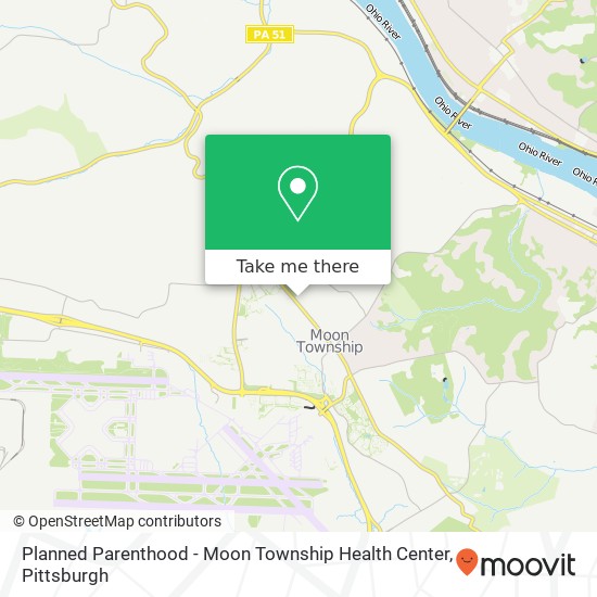 Planned Parenthood - Moon Township Health Center map