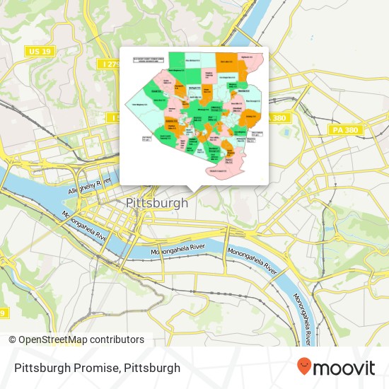 Mapa de Pittsburgh Promise