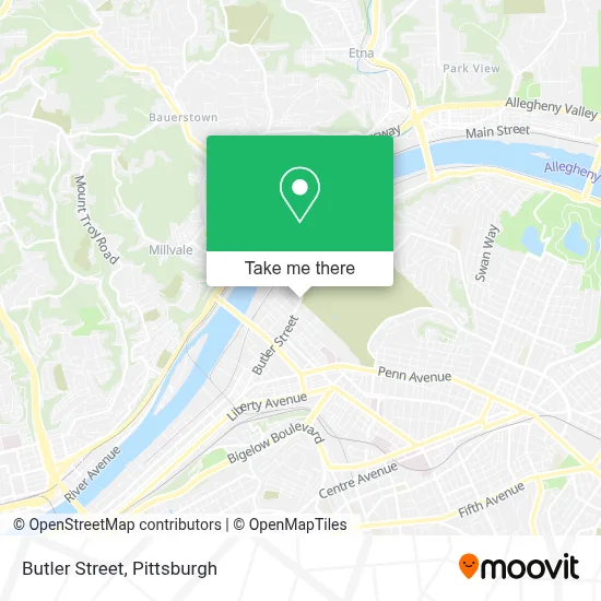 Butler Street map