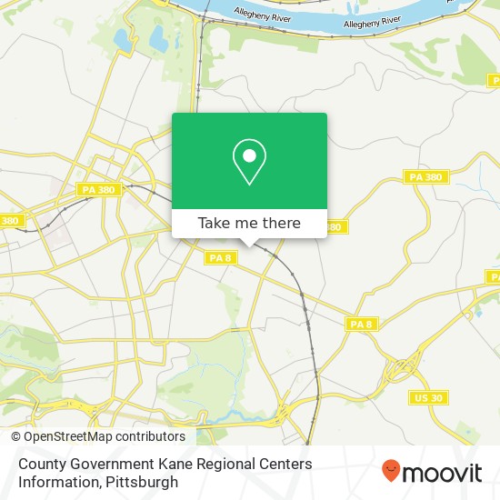 Mapa de County Government Kane Regional Centers Information