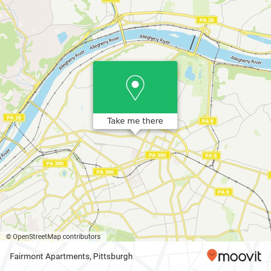 Mapa de Fairmont Apartments