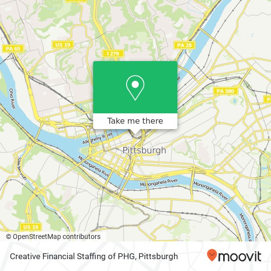 Creative Financial Staffing of PHG map