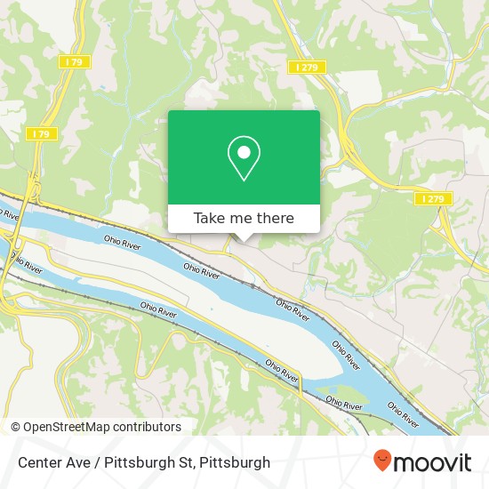 Mapa de Center Ave / Pittsburgh St