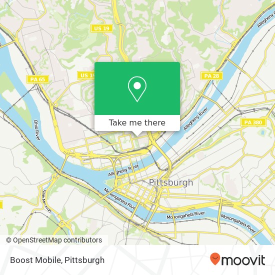 Mapa de Boost Mobile