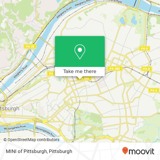 MINI of Pittsburgh map