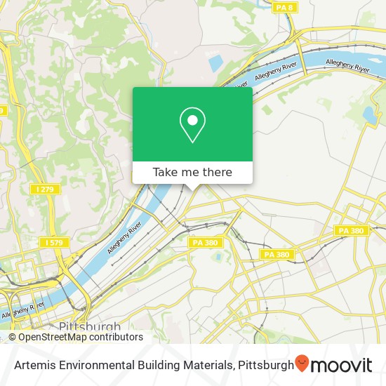 Artemis Environmental Building Materials map