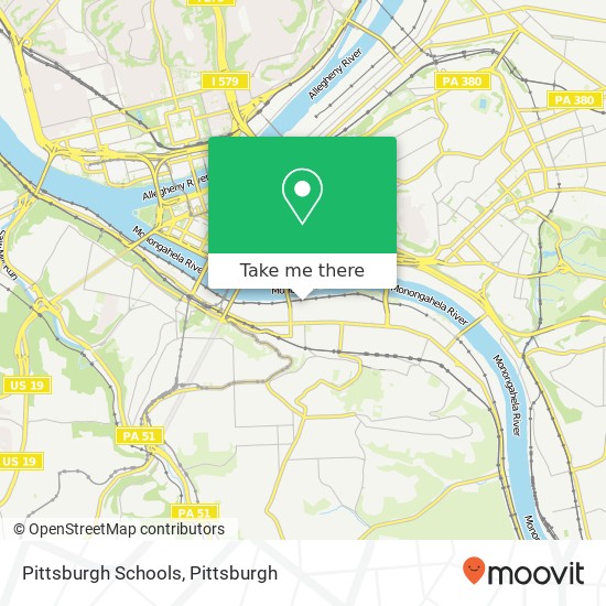 Pittsburgh Schools map