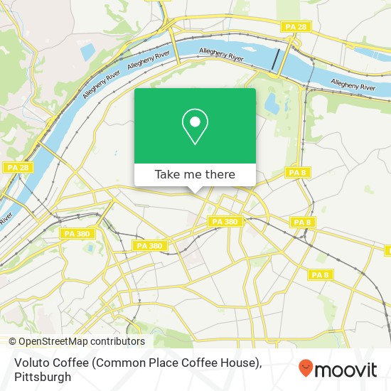Mapa de Voluto Coffee (Common Place Coffee House)
