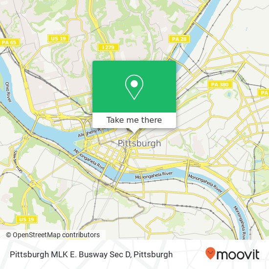 Pittsburgh MLK E. Busway Sec D map