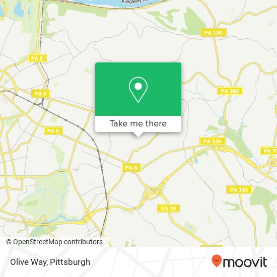 Mapa de Olive Way