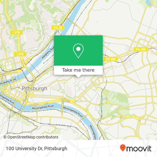 100 University Dr map