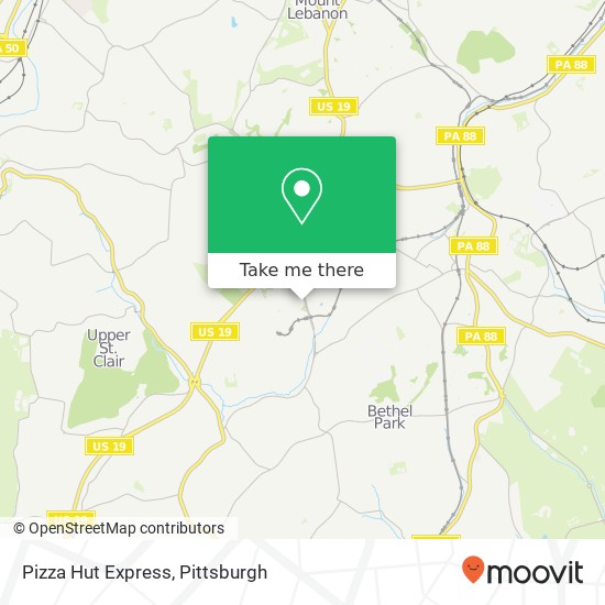 Mapa de Pizza Hut Express