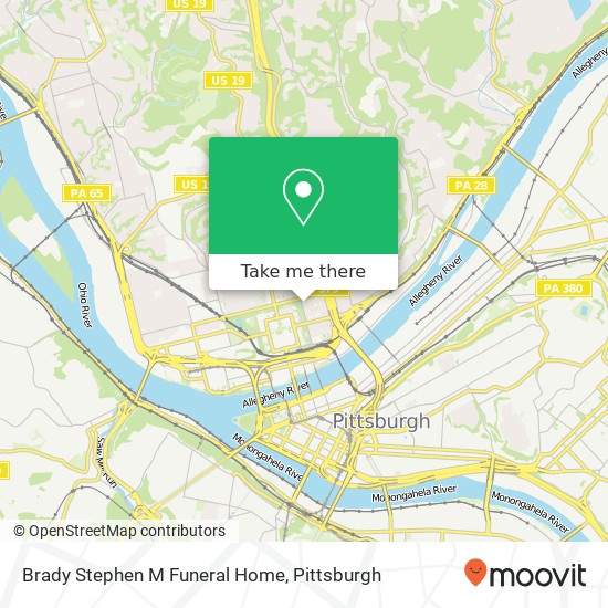 Mapa de Brady Stephen M Funeral Home