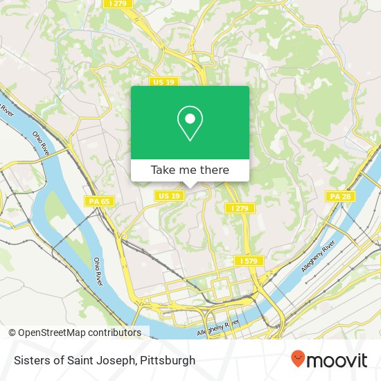 Sisters of Saint Joseph map