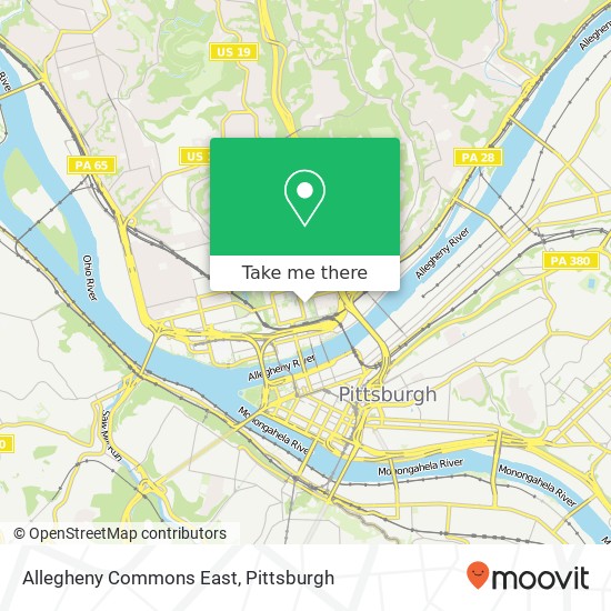 Allegheny Commons East map