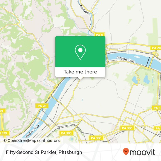 Mapa de Fifty-Second St Parklet