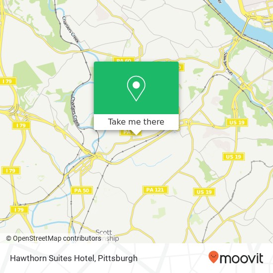 Mapa de Hawthorn Suites Hotel