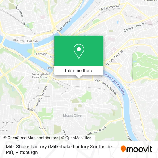 Milk Shake Factory (Milkshake Factory Southside Pa) map