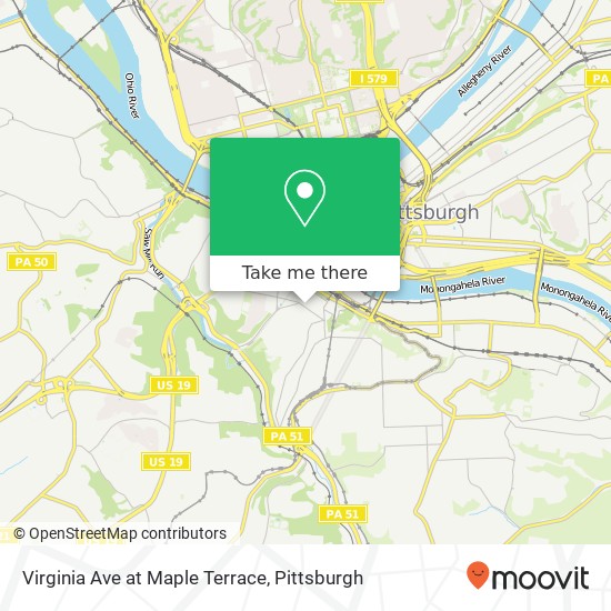 Mapa de Virginia Ave at Maple Terrace