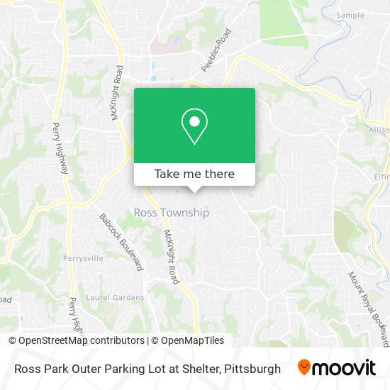 Ross Park Outer Parking Lot at Shelter map