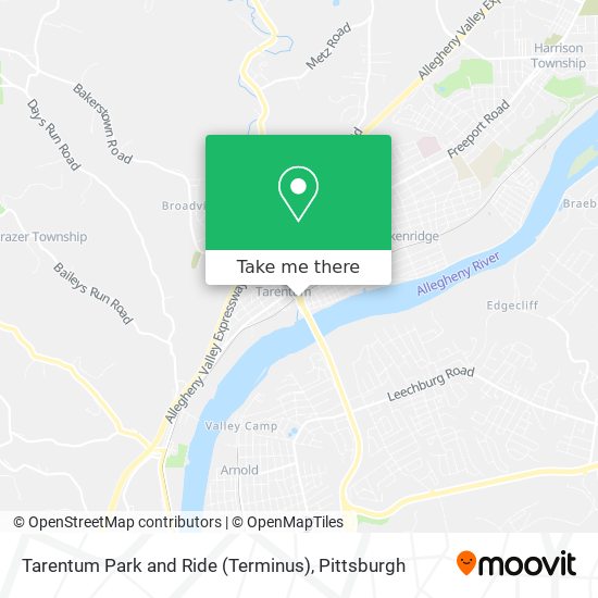 Tarentum Park and Ride (Terminus) map