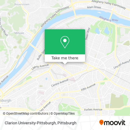 Mapa de Clarion University-Pittsburgh