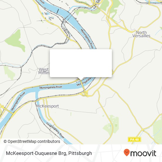 Mapa de McKeesport-Duquesne Brg