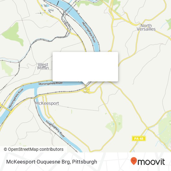 McKeesport-Duquesne Brg map