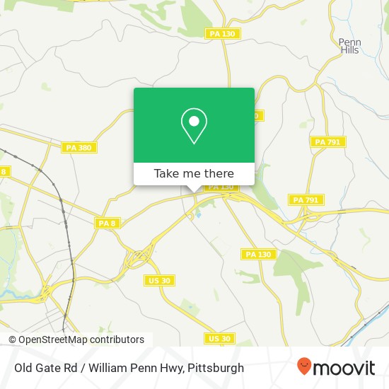 Mapa de Old Gate Rd / William Penn Hwy