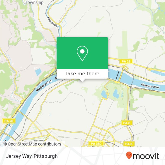 Mapa de Jersey Way