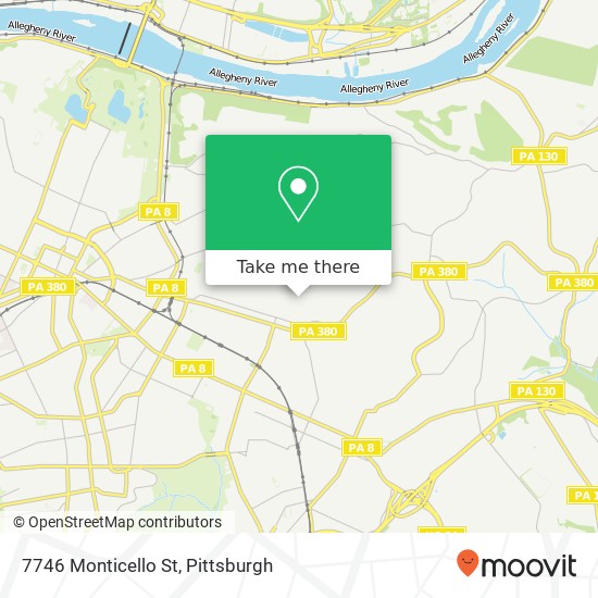 Mapa de 7746 Monticello St