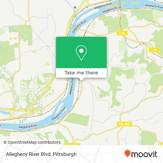 Allegheny River Blvd map